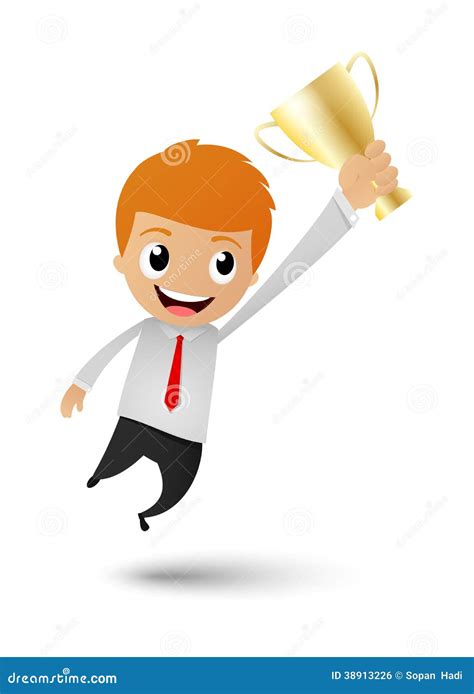 Businessman Victory Cartoon Stock Vector - Image: 38913226