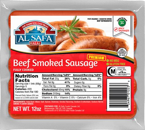 Beef Smoked Sausage | Al Safa Halal