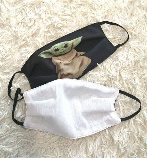 Baby Yoda washable face mask - Walyou