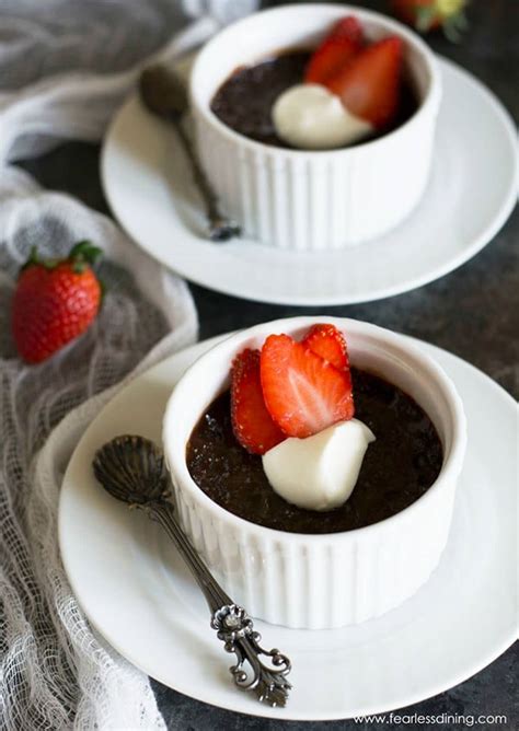 Creamy Dark Chocolate Custard Recipe {Dairy-Free Option} - Fearless Dining