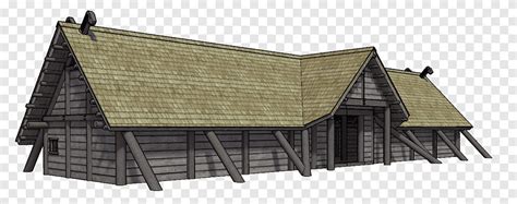 Longhouse Viking Age Viking art, house, angle, building png | PNGEgg