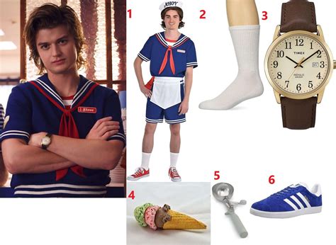 Steve Harrington Scoops Ahoy Costume - Costume Realm