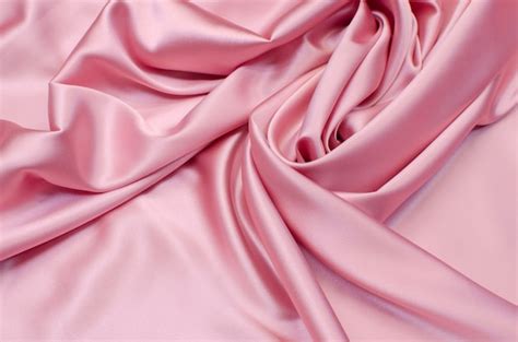 Premium Photo | Silk fabric, light pink satin fabric