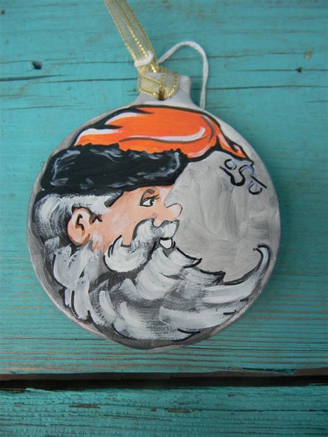 "Handpainted Oklahoma State University mascot pistol Pete Christmas Ornament by Bill Miller Back ...