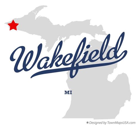 Map of Wakefield, MI, Michigan