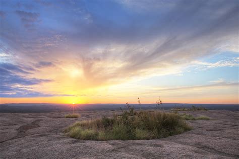 September Sunrise from Atop Enchanted Rock Photograph by Rob Greebon - Fine Art America