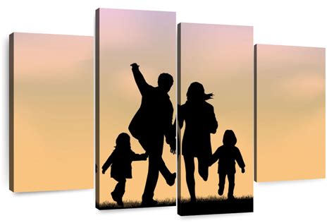 Family Silhouette Wall Art | Digital Art