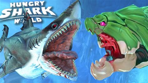 Dunkleosteus Vs Megalodon Hungry Shark