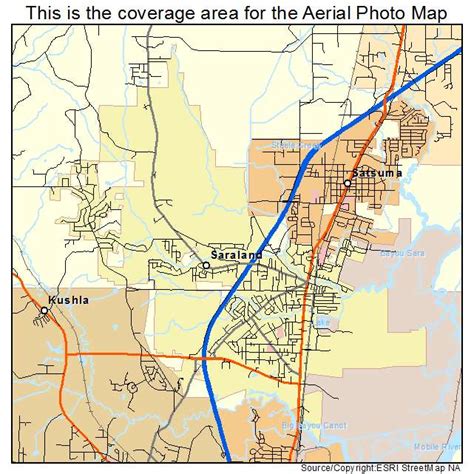 Aerial Photography Map of Saraland, AL Alabama