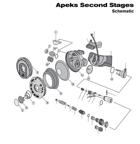 parts of an apecs 2nd stage scuba regulator Diagram | Quizlet