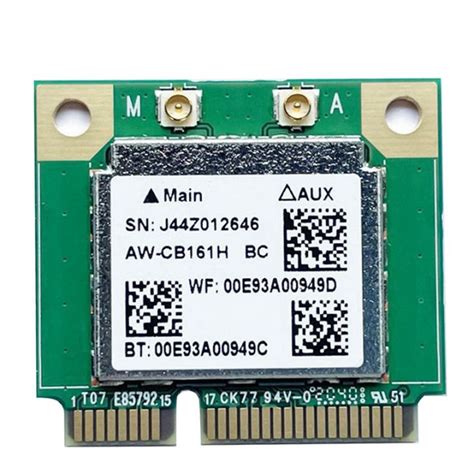 Dual Band Realtek RTL8821 AW-CB161H Wifi Wlan Card Bluetooth 4.0 Combo Wireless Half Mini PCI-E ...