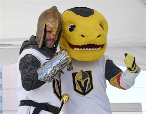 Vegas Golden Knights Mascot Chance / Man Inside Golden Knights Mascot Chance Loves His Job Las ...