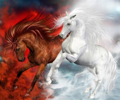 Beautiful Horses, red, pretty, colorful, power, fantasy horses, bonito ...