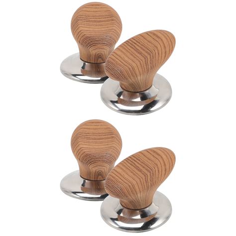 4 Pcs Lid Handle Cookware Cooking Pot Lid Knobs Dishpan Pot Handle Lid Knob Wood Lid Knob for ...