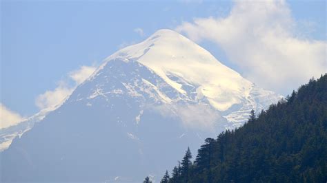 Snow laden mountain in Dronagiri range. According to the locals, this ...