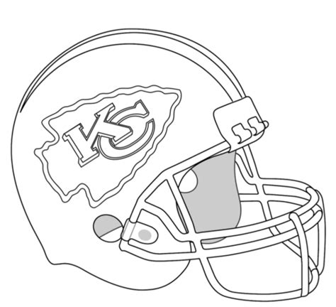 Patrick Mahomes Coloring Pages KC Chiefs Helmet - XColorings.com ...