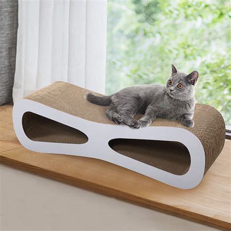 Coziwow Cat Scratching Pad Post Cardboard,Jumbo Cardboard Scratch Cat Scratcher Lounge House Bed ...