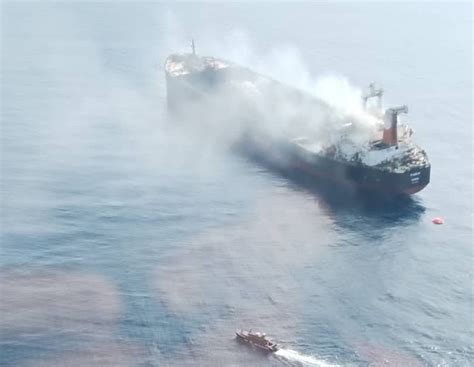 Oil tanker fire: Three missing crew still believed to be alive, says MMEA - Asia News ...