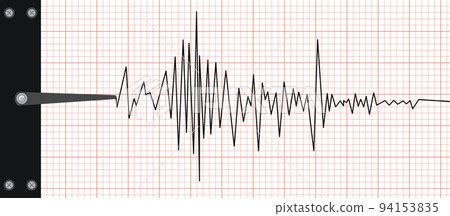 Earthquake seismic waves seismograph graph... - Stock Illustration [94153835] - PIXTA