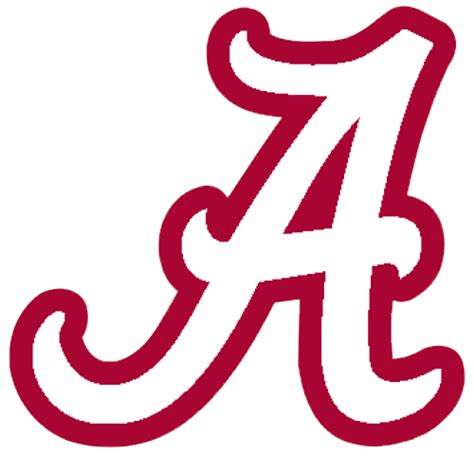 logo_-University-of-Alabama-Crimson-Tide-White-A-Red-Outline ... #alabamacrimsontide | Alabama ...