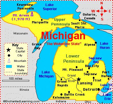 All Michigan Cities Map