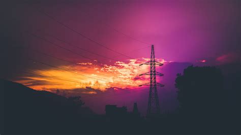 Electric Post during Sunset · Free Stock Photo