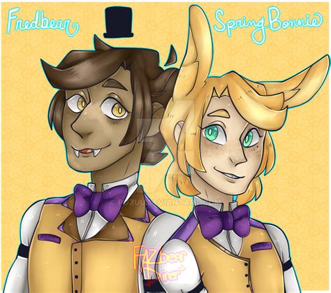 Fredbear and Spring Bonnie by Pozuu on DeviantArt