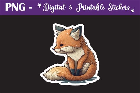 Cute Fox Stickers Design PNG Graphic by aleksandarbeowulf · Creative Fabrica