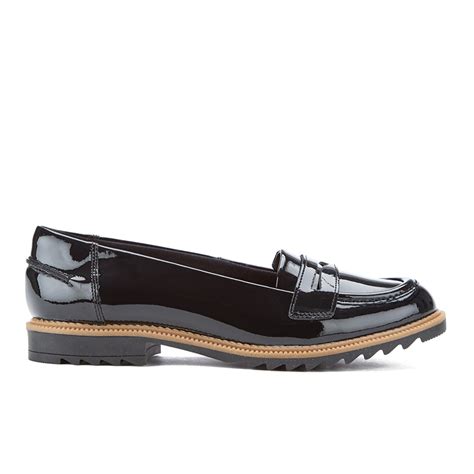 Clarks Women's Griffin Milly Patent Loafers - Black Womens Footwear ...