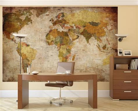 Vintage World Map Wall Mural