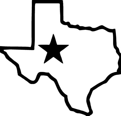 Texas State Outline With Lone Star Digital Download - Etsy