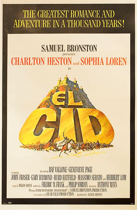 El Cid Original 1961 U.S. One Sheet Movie Poster - Posteritati Movie Poster Gallery