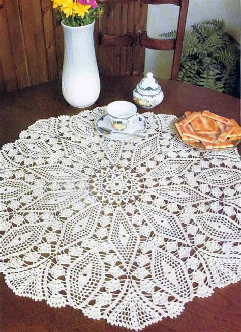 Crochet Pattern Round Lace Table Center Doily size: 20 in. | Etsy