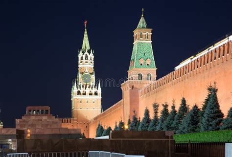 Moscow Kremlin by Night, Russia Stock Image - Image of night, european ...