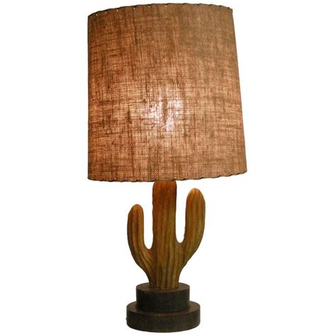 1940s "VINTAGE RANCH " HAND CARVED CACTUS LAMP at 1stDibs | vintage ...