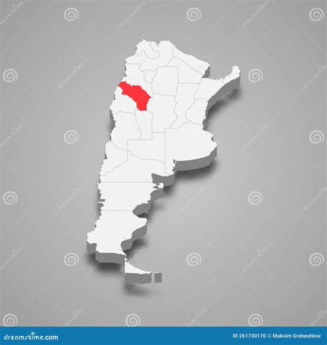 La Rioja Region Location within Argentina 3d Map Stock Vector ...