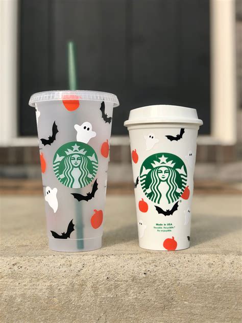 Halloween starbucks cup bats cup ghost cup pumpkin starbucks cup spooky ...