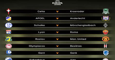 UEFA Europa League round of 16 draw