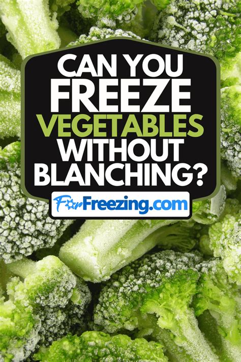 Can You Freeze Vegetables Without Blanching? – ForFreezing.com