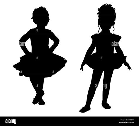 Kids dancing silhouette Black and White Stock Photos & Images - Alamy