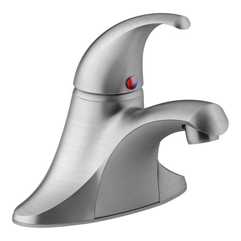 KOHLER Coralais 4 in. Centerset Single-Handle Bathroom Faucet in Brushed Chrome-K-15182-4NDRA-G ...
