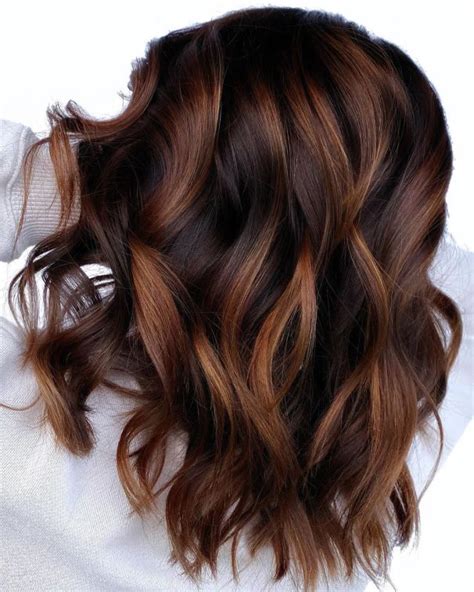 Brunette Hair with Auburn Highlights