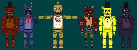 Fnaf 2 Withered Animatronics V1 by TommyProductionsInc on DeviantArt