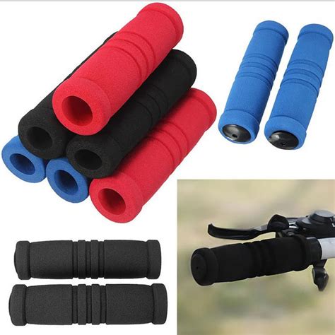 1pair bike handlebar grips Racing Bicycle Motorcycle Handle Bar Foam Sponge Grip Cover Non slip ...