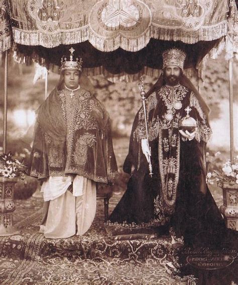 Emperor Haile Selassie and Empress Menen Asfaw of Ethiopia at their coronation, 1930 African ...