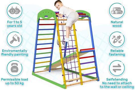 Jungle Gym Indoor Playground - Slide for Kids Playset - Kid Jungle Gym ...