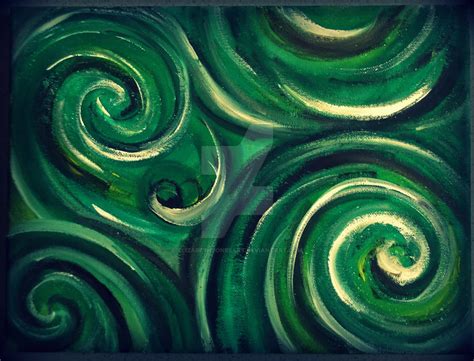 Green swirl by ElizabethJonesArt on DeviantArt