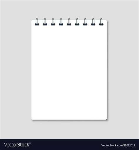 Vertical white notepad Royalty Free Vector Image