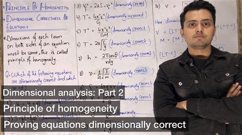 Dimensions || principle of homogeneity || dimensional analysis || correctness of equations ...