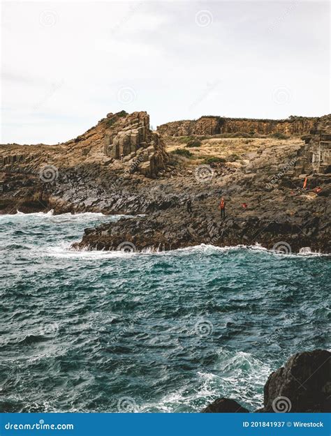 Beautiful Shot of the Bombo Headland Quarry in Australia Stock Image - Image of columns, rocks ...